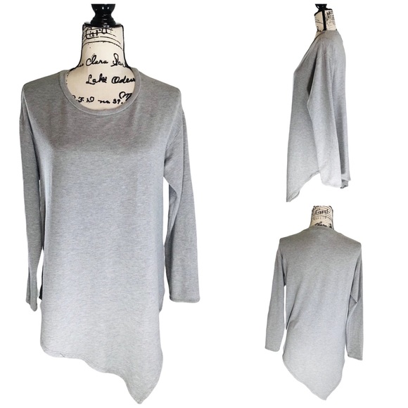 Joie 'Tammy B' Asymmetrical Oversized Sweatshirt Top In Heather Gray Small - Picture 10 of 13